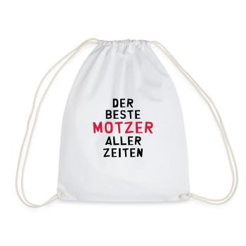Motzer Motzerin meckern Nörgler Nörglerin motzig - Turnbeutel - Weiß - Vorne