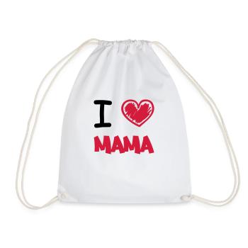 i_love_mama_2 - Turnbeutel - Weiß - Vorne