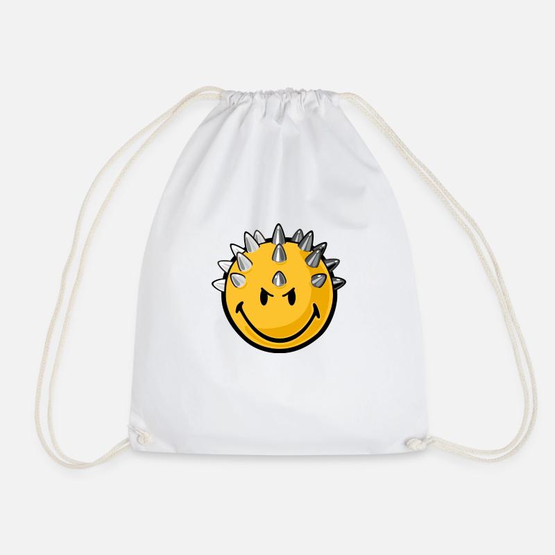 Smiley metallhead - Turnbeutel - Weiß