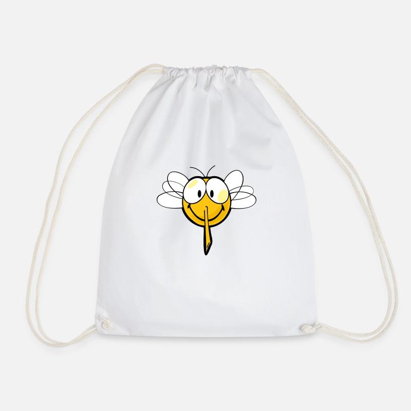 Smiley Mosquito - Drawstring Bag - white