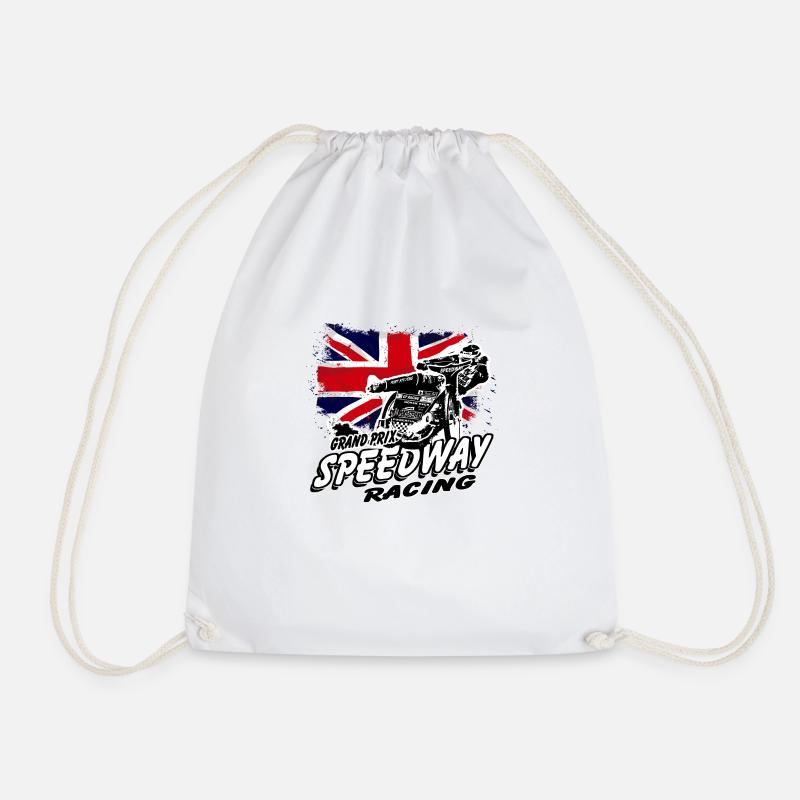 Speedway - Union Jack - UK Flag - Drawstring Bag - white