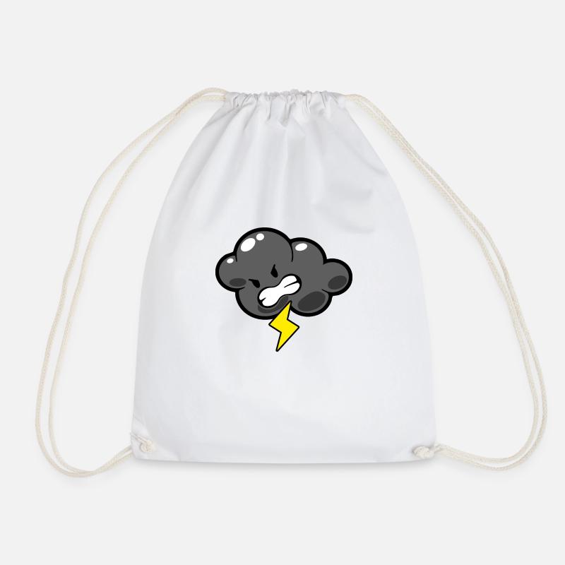 Smiley Kawaii Lightning - Turnbeutel - Weiß