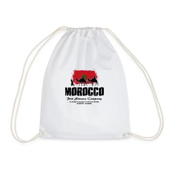 Morocco - Camel & Flag - Turnbeutel - Weiß - Vorne