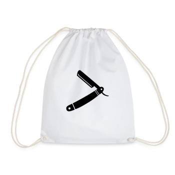 barber - Drawstring Bag - white - Front