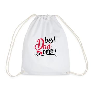 best Dad ever! - Drawstring Bag - white - Front