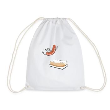 Happy Hot Dog T-Shirt - Power Rangers - Drawstring Bag - white - Front