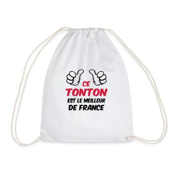 Tonton / Tata / Parrain / Marraine / Tante / Oncle - Sac de sport léger - blanc - Devant