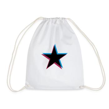 Star 3D effect - Drawstring Bag - white - Front