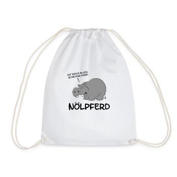 Nölpferd Scheiß - Turnbeutel - Weiß - Vorne