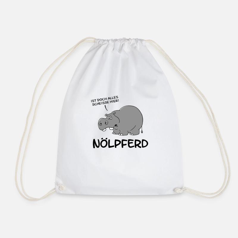 Nölpferd Scheiß - Turnbeutel - Weiß