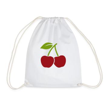 CHERRIES - Drawstring Bag - white - Front