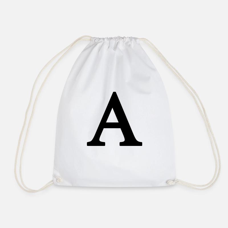 Buchstabe A - Übergröße - Turnbeutel - Weiß