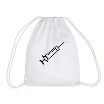vaccine not even afraid! - Drawstring Bag - white - Front