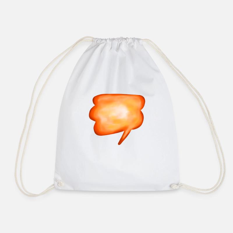 Orange Aquarell Sprachblase - Turnbeutel - Weiß