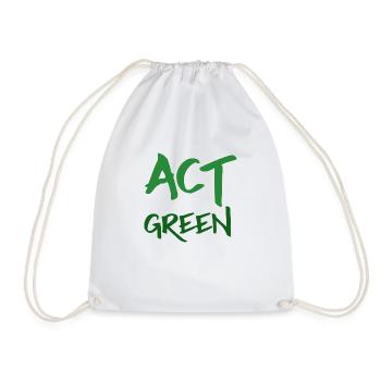 Act Green - Ecology Act Green - Drawstring Bag - white - Front