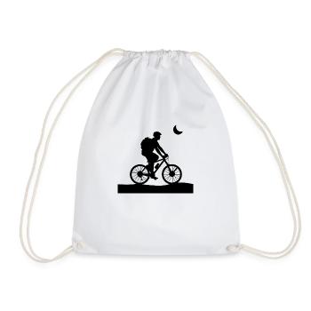 Bike Biking Bicycle Cycling - Drawstring Bag - white - Front