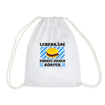 Leberkäse Formte Diesen Körper Lustig Fleischkäse - Turnbeutel - Weiß - Vorne