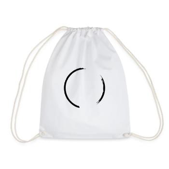 Circle - Drawstring Bag - white - Front