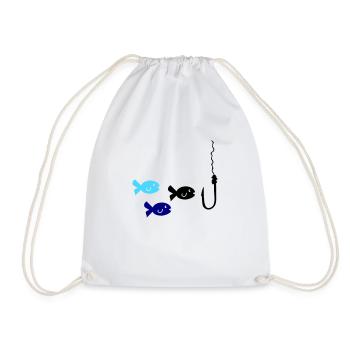 Pêche au poisson - Sac de sport léger - blanc - Devant