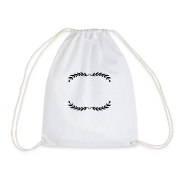 Illustration frame bay leaves - Drawstring Bag - white - Front
