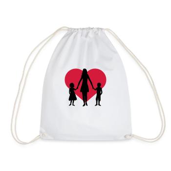 Heart 2 children - Drawstring Bag - white - Front