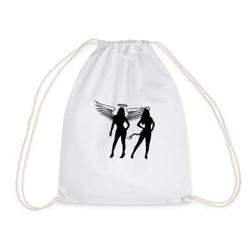 Team Engel Teufel - Drawstring Bag - white - Front