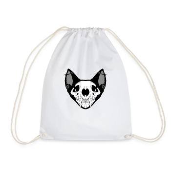 Crâne de chat - Sac de sport léger - blanc - Devant