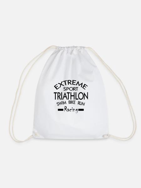 Triathlon Swim Bike Run Marathon - Turnbeutel - Weiß