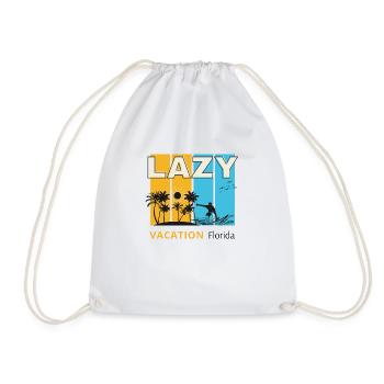 Lazy vacation Florida - Drawstring Bag - white - Front