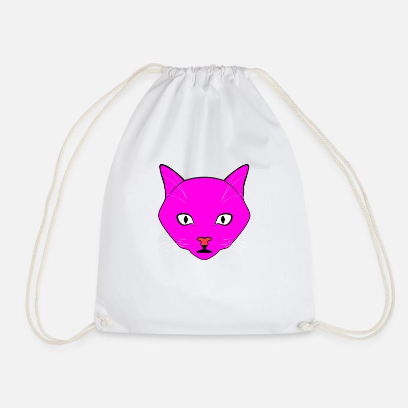 Katze Pink - Turnbeutel - Weiß