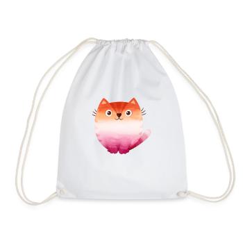 Déclaration, lesbienne, gay, lesbienne, chat - Sac de sport léger - blanc - Devant