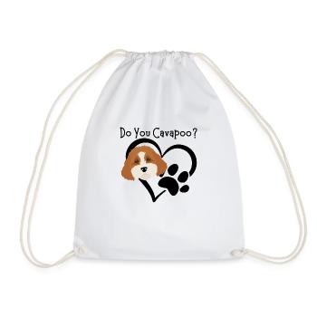 Do You Cavapoo? - Drawstring Bag - white - Front