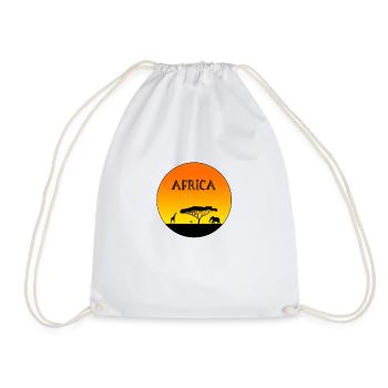 Africa - Drawstring Bag - white - Front