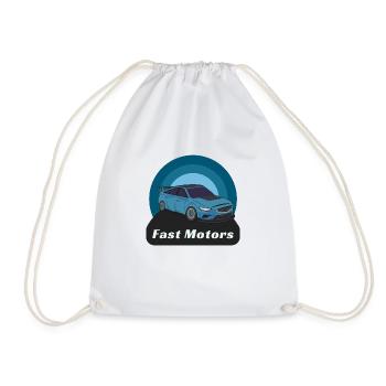 Fast Motors - Drawstring Bag - white - Front