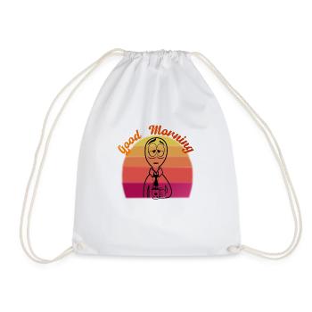 Bonjour? Morgenmuffel, j’adore mon travail T-Shirt - Sac de sport léger - blanc - Devant