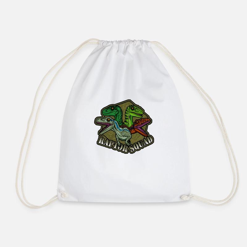 raptor squad - Drawstring Bag - white