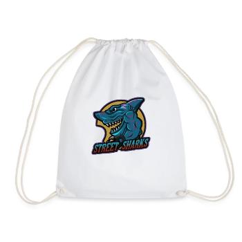 street sharks - Drawstring Bag - white - Front
