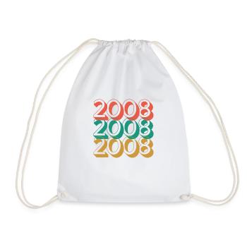 Anniversaire année 2008 / Vintage 2008 - Sac de sport léger - blanc - Devant