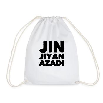 Woman Life Freedom Iran - Drawstring Bag - white - Front