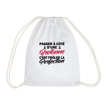 bretonne et perfection / cadeau humour bretonne - Sac de sport léger - blanc - Devant
