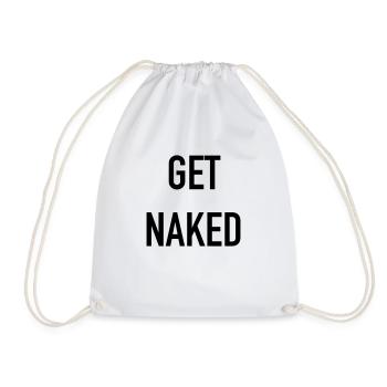 get naked black - Turnbeutel - Weiß - Vorne