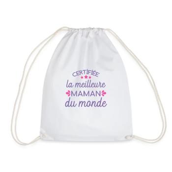 certifié la meilleure maman du monde - Sac de sport léger - blanc - Devant