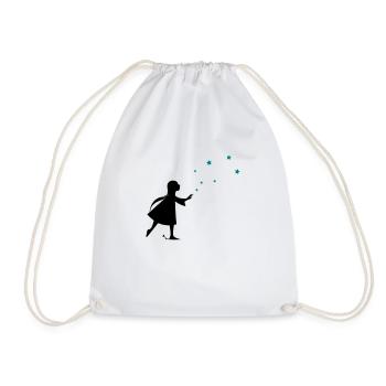 Fille et stars - Sac de sport léger - blanc - Devant