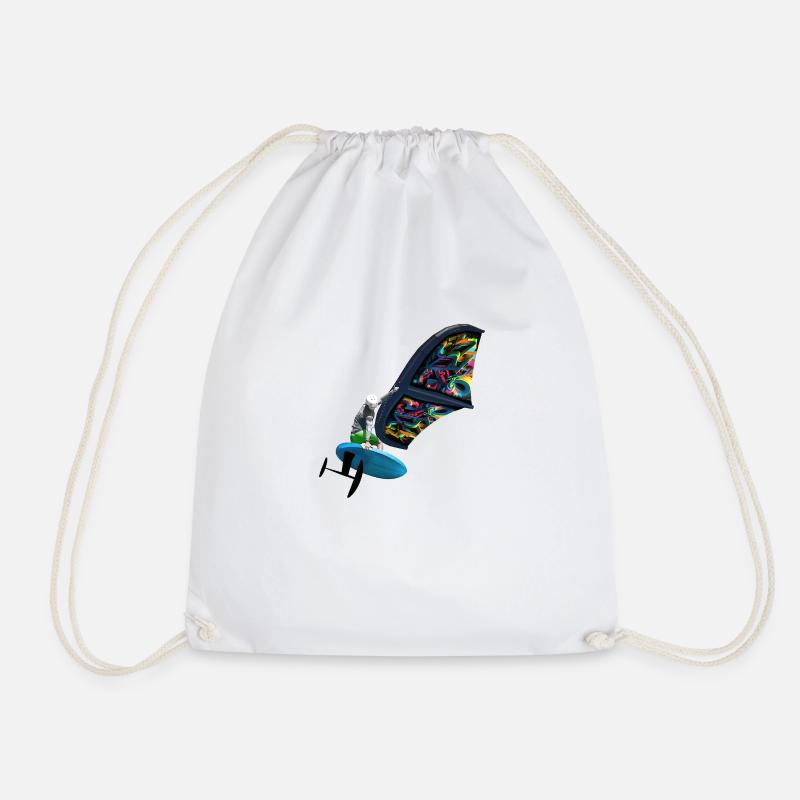 Wing Foil Surf - Turnbeutel - Weiß