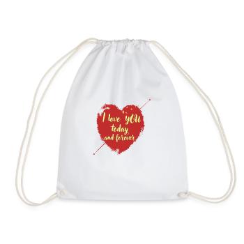 Valentines day - Drawstring Bag - white - Front