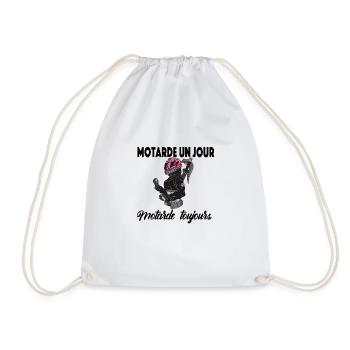 MOTARDE UN JOUR MOTARDE TOUJOURS - Sac de sport léger - blanc - Devant