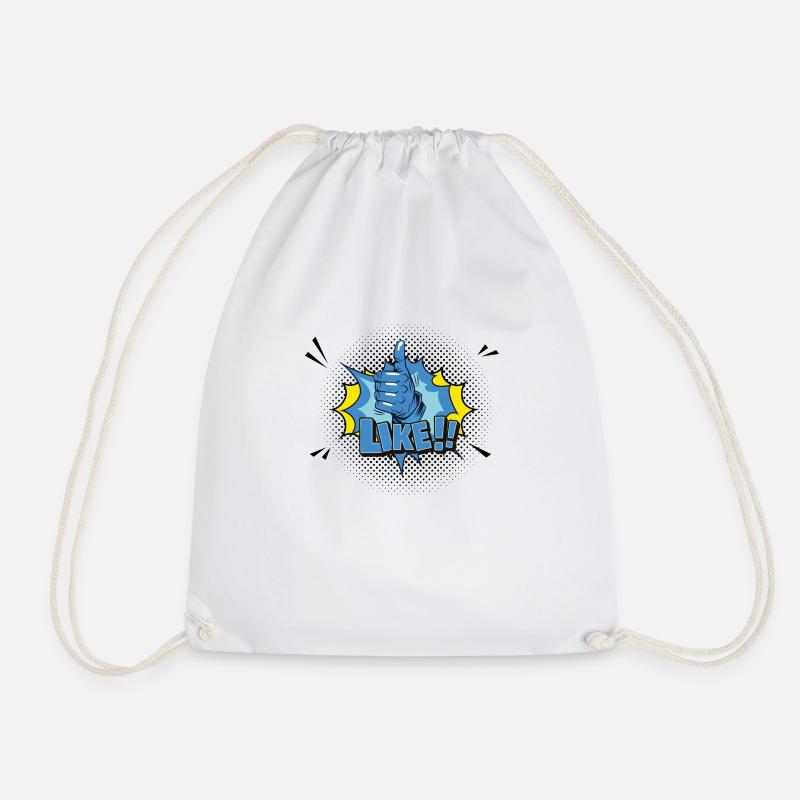 popart 27 LIKE - Drawstring Bag - white