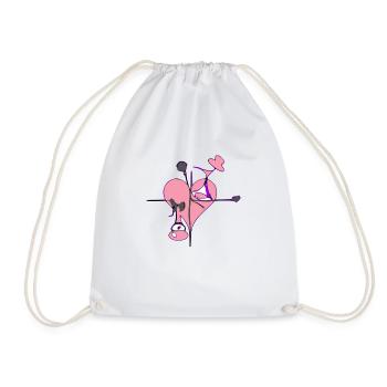 Pyschedelic Valentine's Day - Drawstring Bag - white - Front