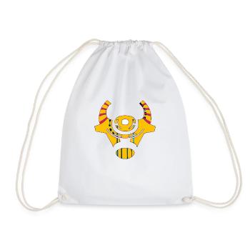 Tête de vache stylisée - Sac de sport léger - blanc - Devant