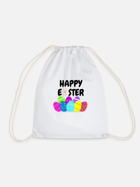 Fröhliche Ostern - Turnbeutel - Weiß